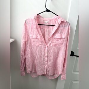 GAP Lightweight Pink Button Down Shirt